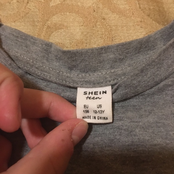 Grey Ruffle Shein T-Shirt XS/S/Teen - Picture 3 of 4